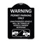 Signmission No Parking w/o Permit Warning Permit Parking Unauthorized Vehicles Alum, 24" x 18", BW-1824-23636 A-DES-BW-1824-23636 - alternate 1